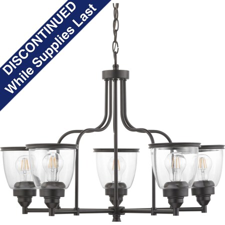 Progress Lighting Saluda Collection Five-Light Chandelier P400136-020